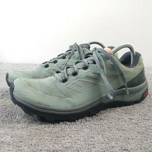 Salomon Outline GTX Hiking Shoes Womens Size 10.5 Sneakers Waterproof Green Low